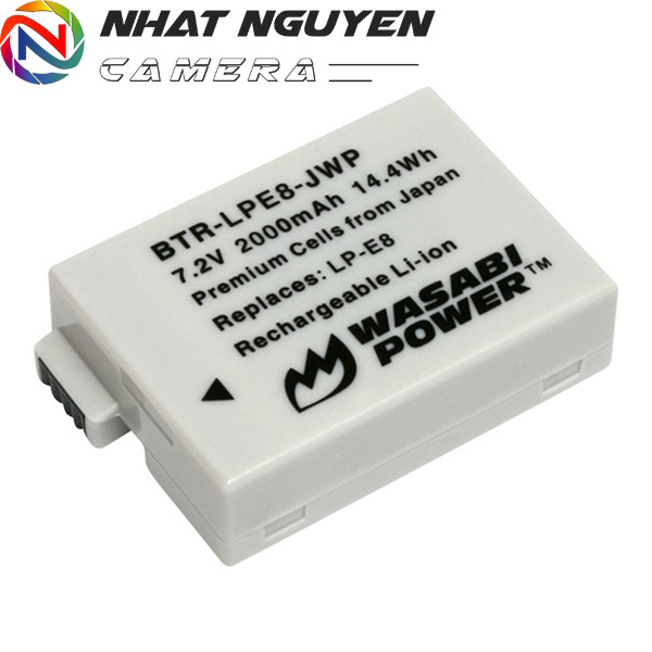 Bộ 2 Pin Và 1 Sạc Đôi Wasabi LP-E8 Cho Canon