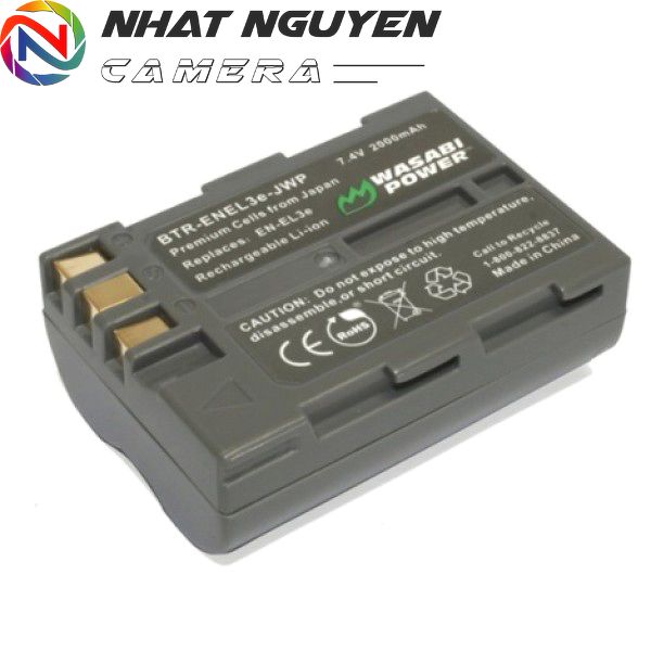 Bộ 2 Pin và 1 Sạc Đôi Wasabi EN-EL3E cho Nikon -2 Pin 1 Sạc Wasabi EL3E Nikon chính hãng