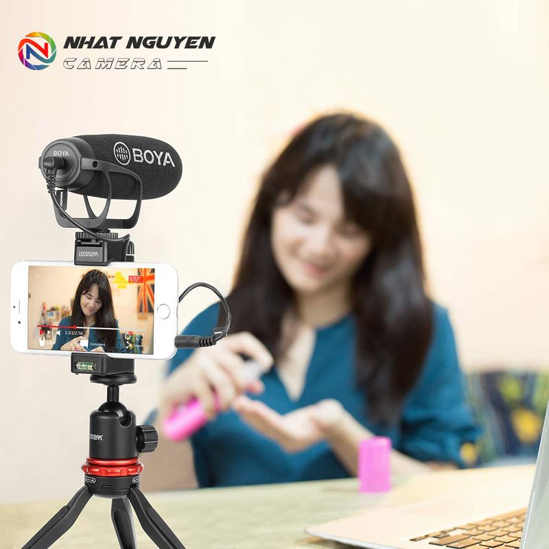 Micro Boya BY 2021 dùng cho điện thoại và DSLR camera