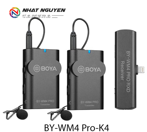 BY-WM4 PRO K4 - Micro không dây Boya BY WM4 PRO K4 - Bảo hành 12 tháng