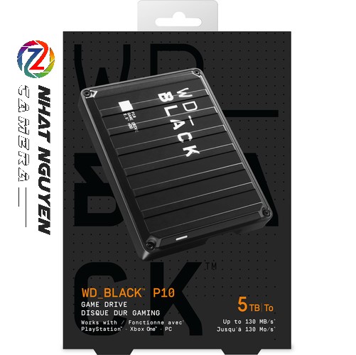 Ổ cứng di động WD P10 Black Game Drive 5TB