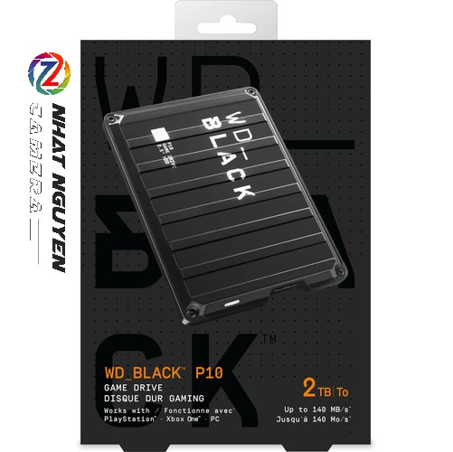 Ổ cứng di động WD P10 Black Game Drive 2TB