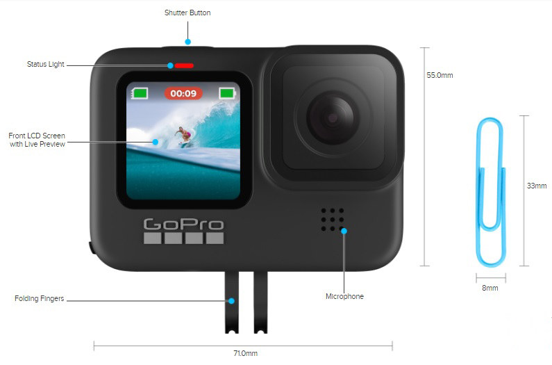 Gopro 9 Black - Chính hãng- Bảo hành 12 tháng