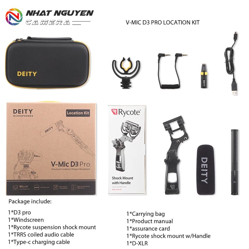 Micro Deity V-Mic D3 Pro Kèm bộ Location Recording Bundle - Mic Deity VMIC D3 Pro Location Kit