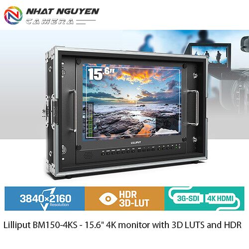 Màn Hình Lilliput BM150-4KS - Lilliput 15.6 inch 4K monitor kèm 3D LUTS và HDR