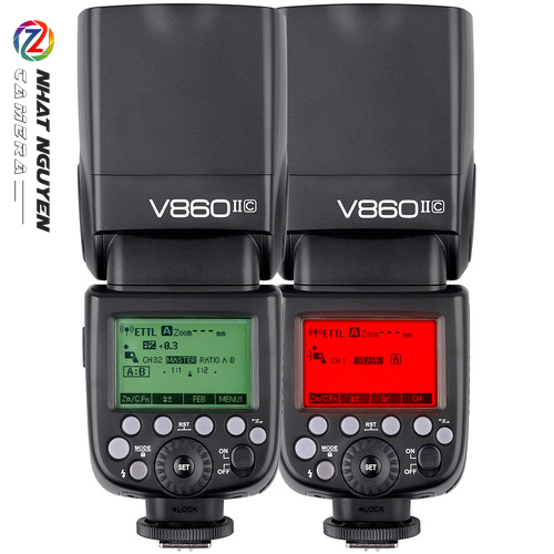 Đèn Flash Godox V860II Cho Canon (Kèm pin và sạc) - Flash Canon Godox V860 Canon II