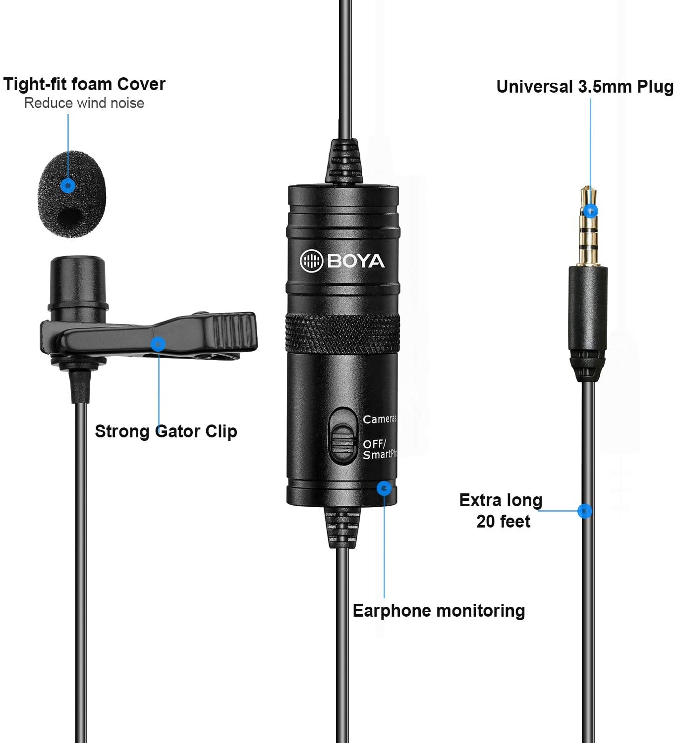 BOYA BY-M1 - Micro cài áo BOYA BY M1 - Bảo hành 12 tháng