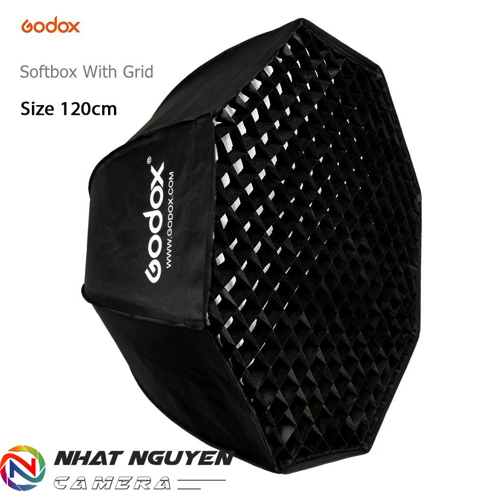 Softbox Dù Godox 120cm kèm tổ ong - Softbox bát giác 120 cm - Godox softbox 120cm ( kèm tổ ong )