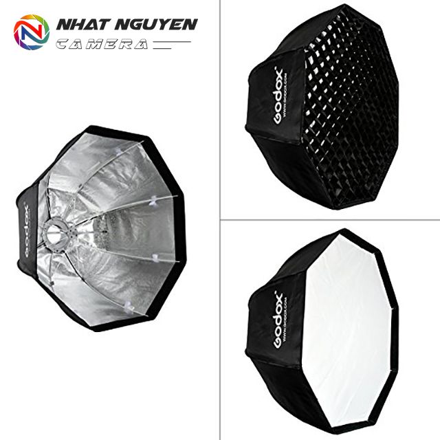 Softbox Dù Godox 120cm kèm tổ ong - Softbox bát giác 120 cm - Godox softbox 120cm ( kèm tổ ong )