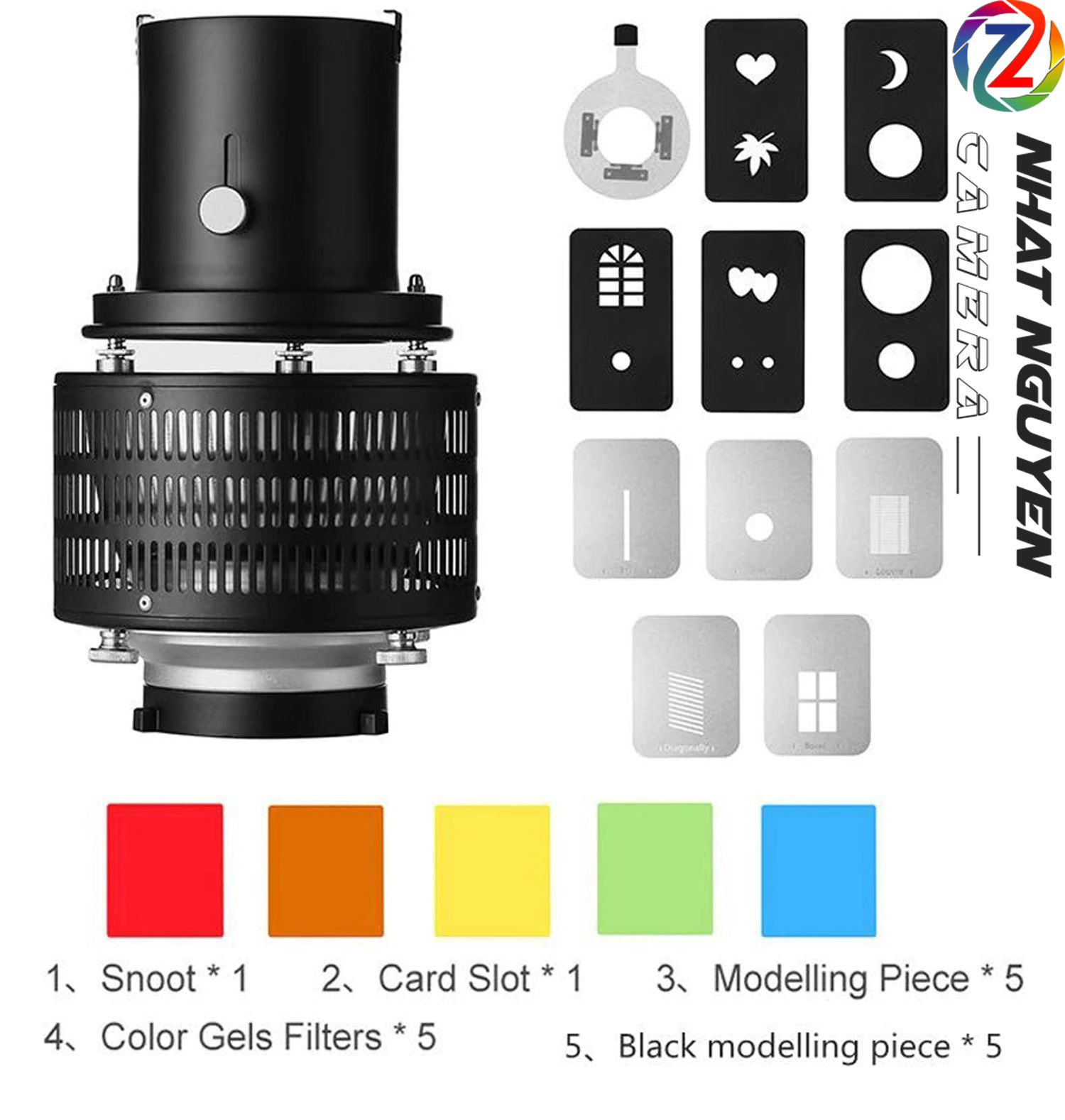 Chóa đèn tạo hiệu ứng Optical Snoot - Spot ( M-Optical Snoot) - bowens mount