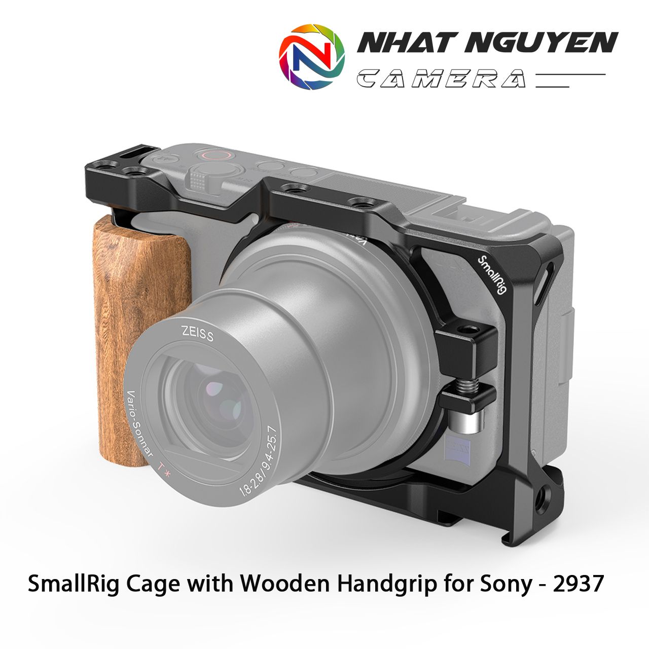 SmallRig Cage with Wooden Handgrip cho máy ảnh Sony ZV1 - 2937
