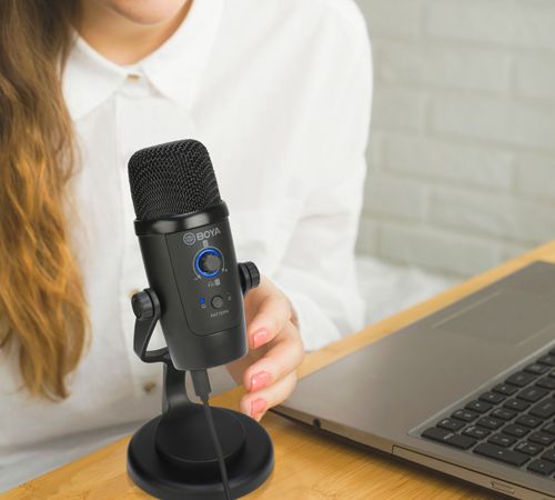 BOYA BY-PM500 - Micro Boya PM500 USB Microphone (IOS/Android, Mac/Windows) - Bảo hành 12 tháng