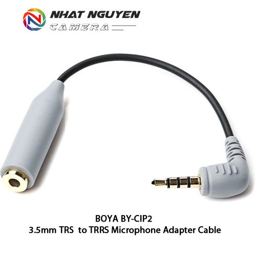 BY-CIP2 - Cáp BOYA BY CIP2  chuyển đổi micro 3,5 mm TRS sang TRRS dành cho điện thoại