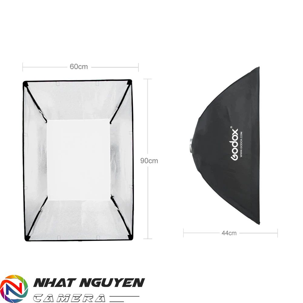 Softbox Godox 60 x 90cm kèm tổ ong - Softbox tổ ong 60x90 Godox