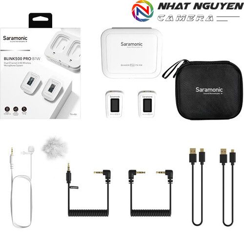 Saramonic B1 Pro ( 1 phát 1 nhận) - Micro thu âm không dây Saramonic Pro B1 - Màu Trắng  - Bảo hành 12 tháng