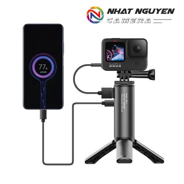 Tay cầm sạc pin Ulanzi BG-4 phù hợp cho máy quay Gopro, điện thoại…