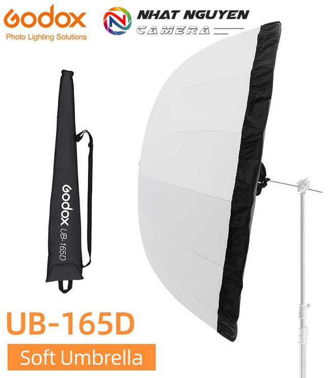 Dù xuyên Godox 165D, kèm vải Đen trùm - Dù Parabolic Godox