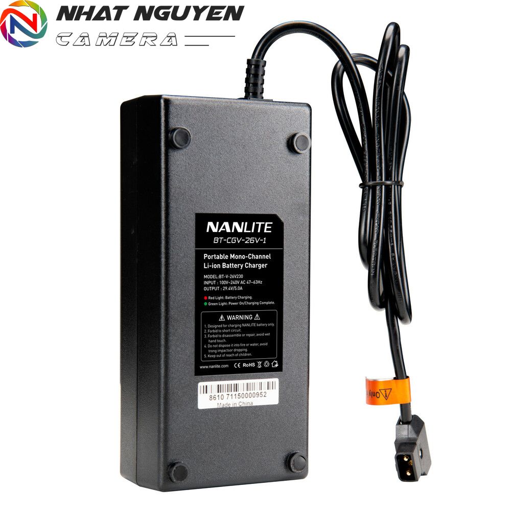 Sạc Nanlite Single 26V V-Mount Battery Charger with D-Tap Output - BT-CGV-26V-1