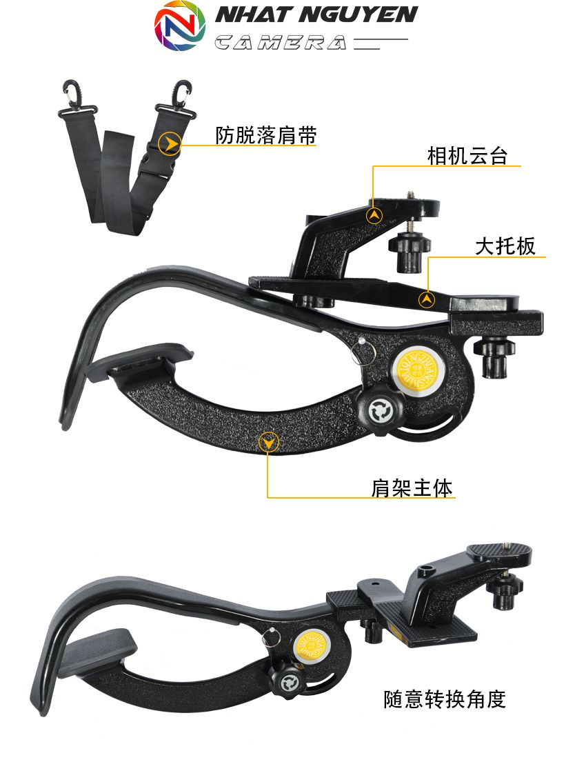 Đế Đỡ Camera shoulder pad Q440 Chính Hãng
