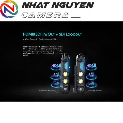 Hệ thống truyền hình ảnh không dây Hollyland Cosmo C1 SDI / HDMI - Hollyland Cosmo C1 SDI/HDMI Wireless Video Transmission System Chính Hãng