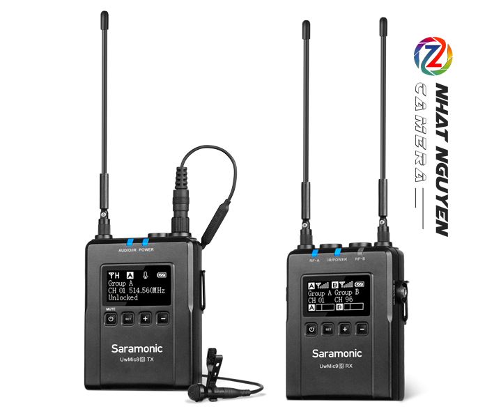 Bộ micro quay phim không dây Saramonic UwMic9S Kit 1 (TX9S+ RX9S)- Bảo hành chính hãng