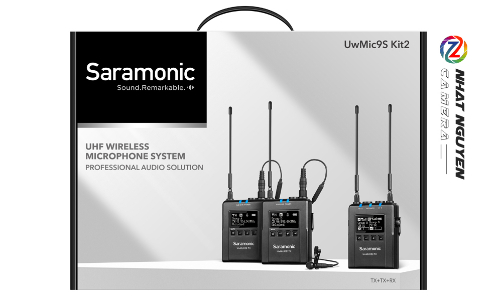 Bộ micro quay phim không dây Saramonic UwMic9S Kit 2 (TX9S+TX9S+ RX9S)- Bảo hành chính hãng