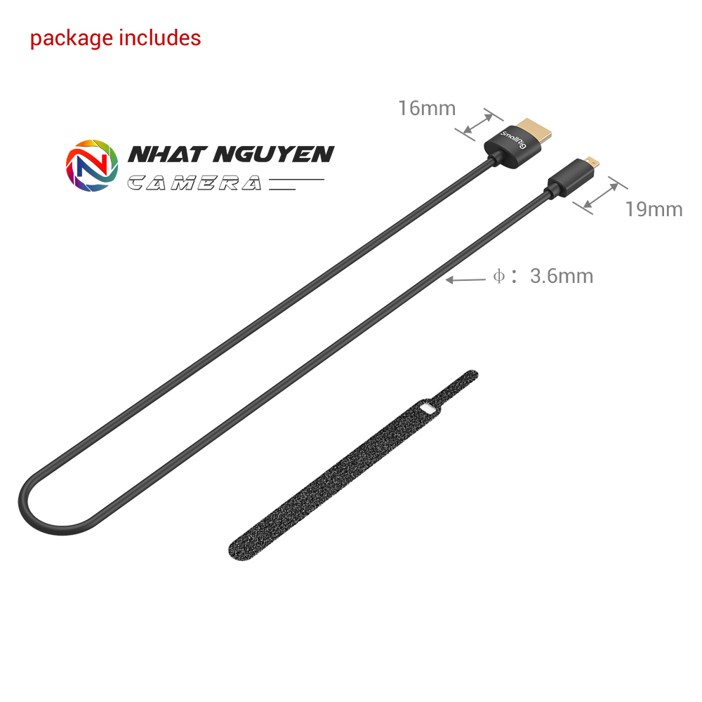 SmallRig Ultra Slim 4K HDMI Cable (D to A) 55cm 3043