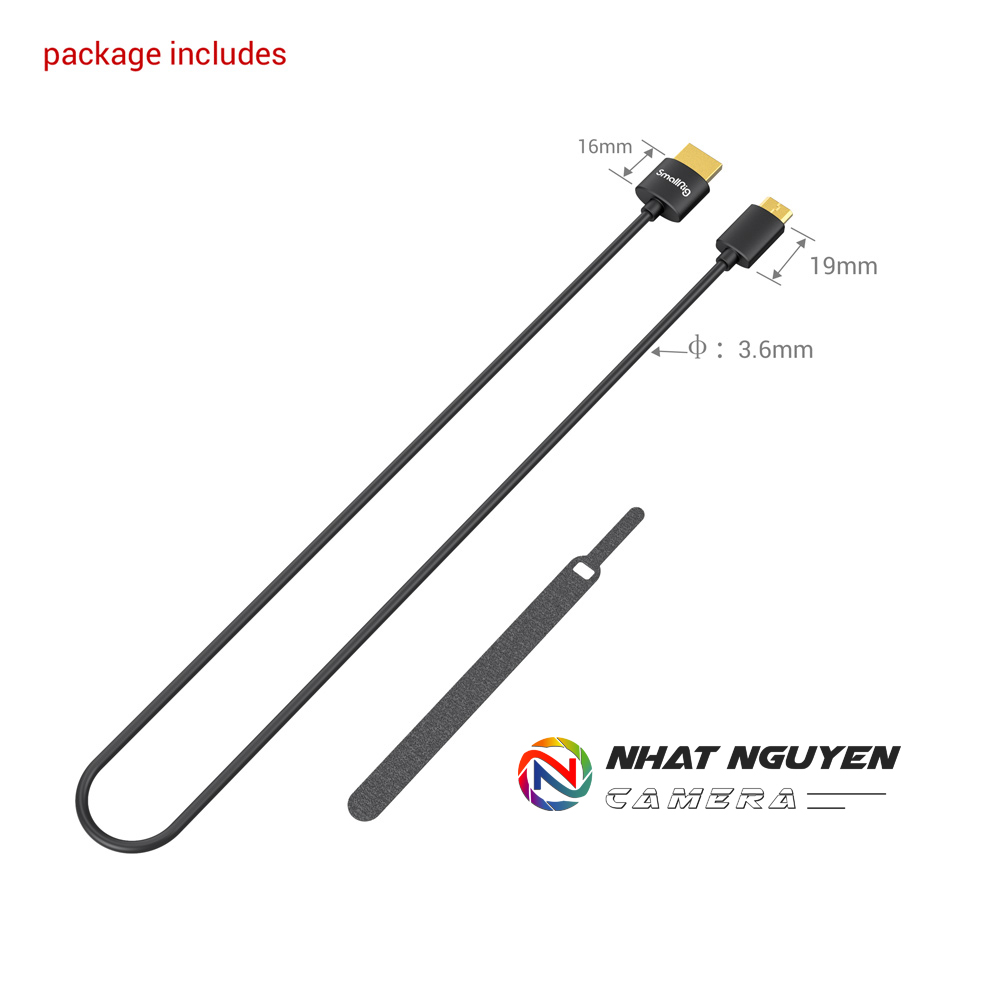 SmallRig Ultra Slim 4K HDMI Cable (C to A) 55cm 3041