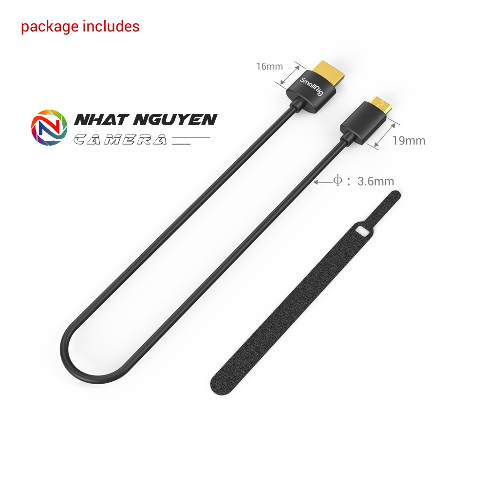 SmallRig Ultra Slim 4K HDMI Cable (C to A) 35cm 3040