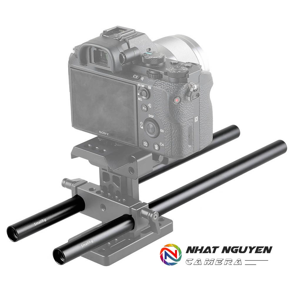 SmallRig 2pcs 15mm Black Aluminum Alloy Rod(M12-30cm) 12inch 1053