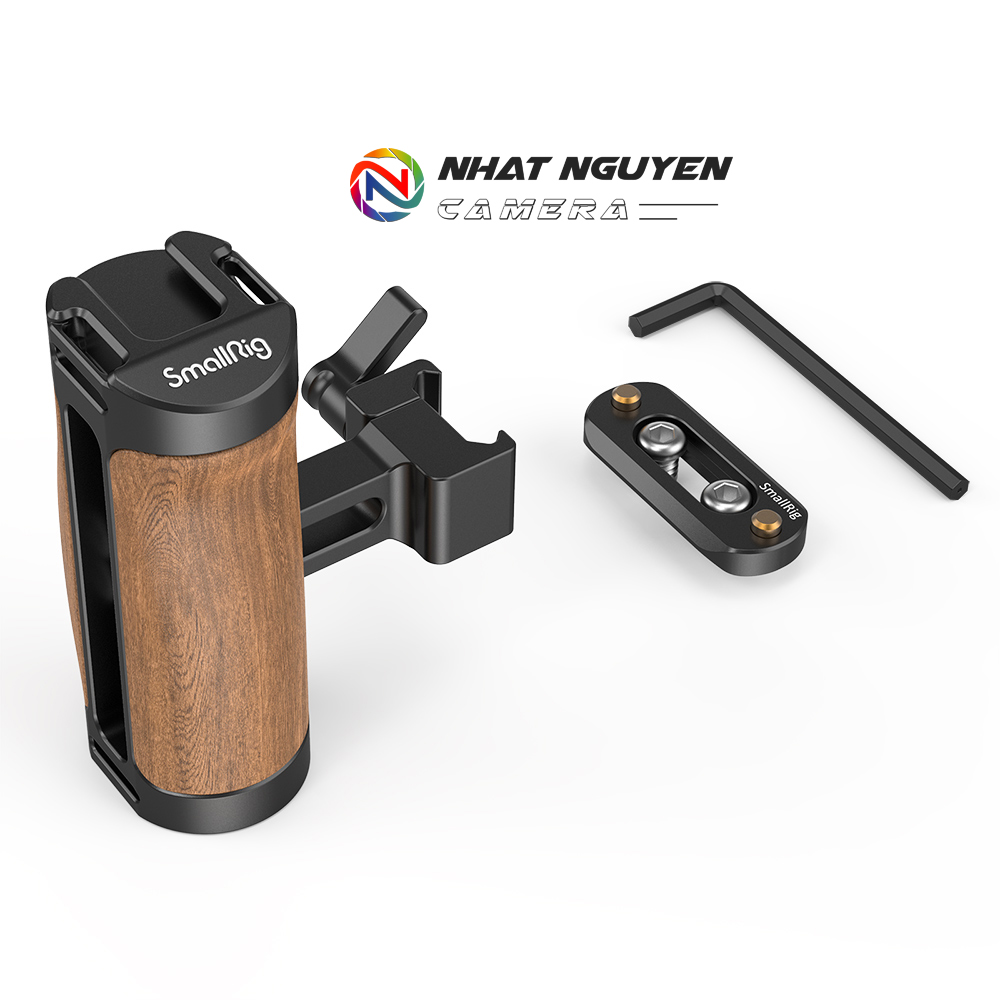 SmallRig Wooden NATO Side Handle (with Quick Release NATO Rail) 2978