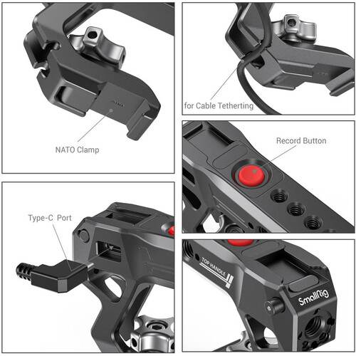 SmallRig NATO Top Handle with Record Start/Stop Remote Trigger for Select Sony Cameras HTN2670_Chính hãng