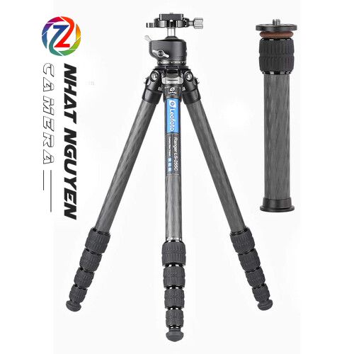 Chân máy bằng sợi carbon Leofoto LS-255C+LH-30 với Đầu bi & Cột giữa riêng biệt_Chính hãng