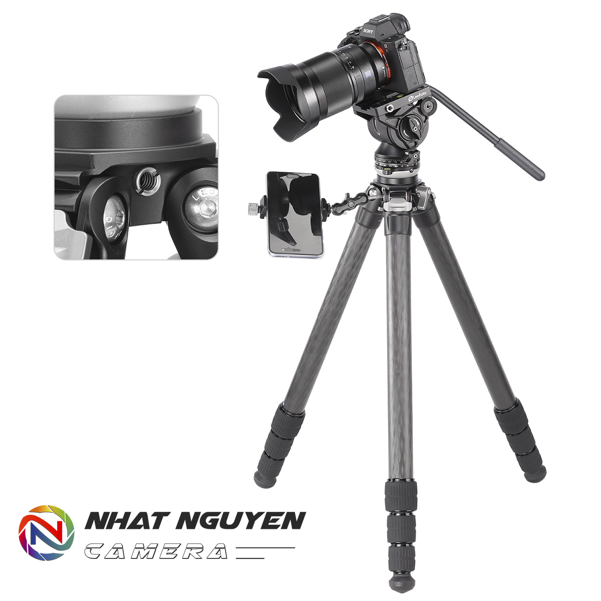Chân tripod Leofoto LS-324CEX+ đầu quay BV-10_Chính hãng
