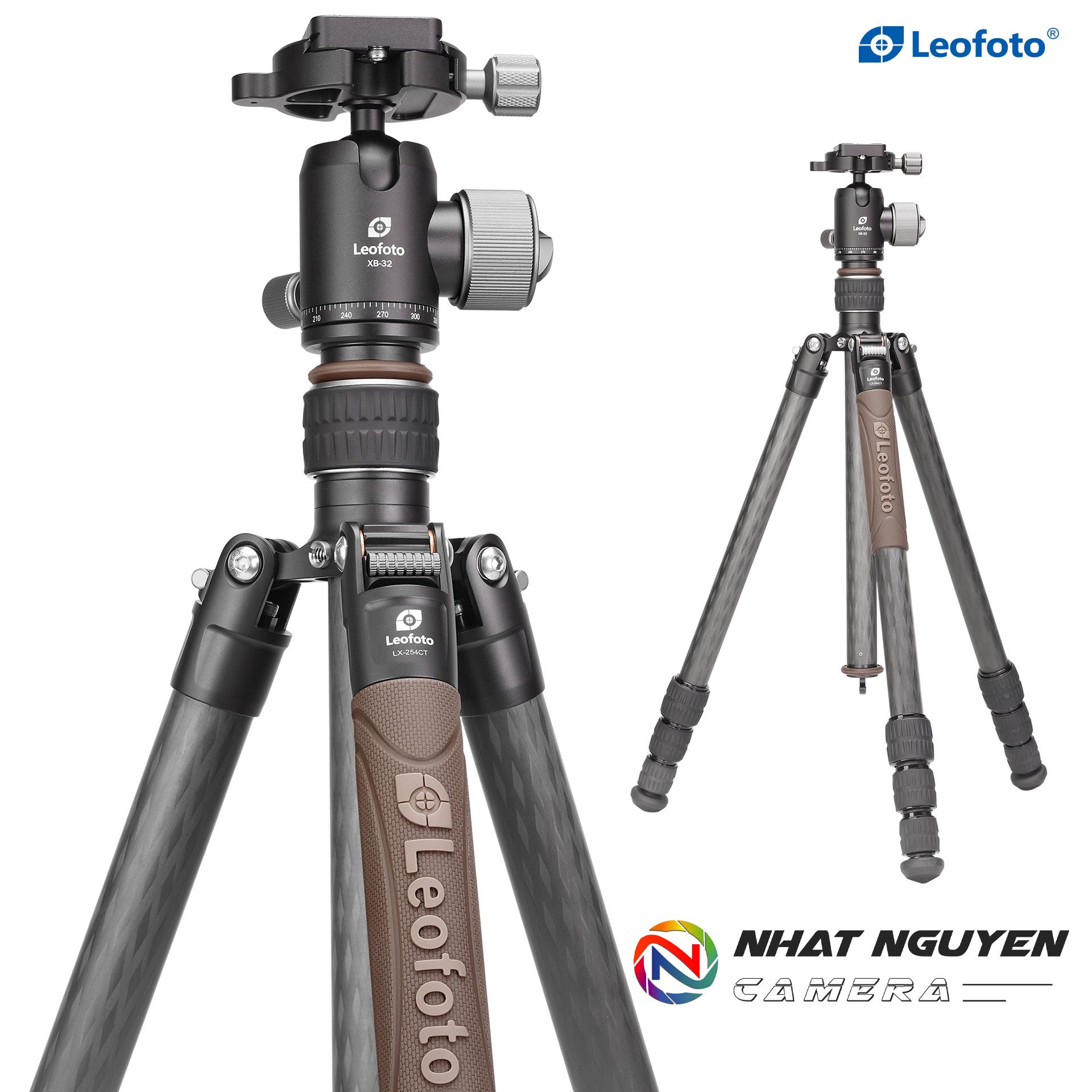 Chân tripod Leofoto LX-255CT + đầu ball XB-32_Chính hãng
