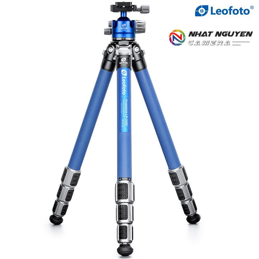 Chân tripod Leofoto LP-324C + đầu ball LH-40 (Blue kit) _Chính hãng