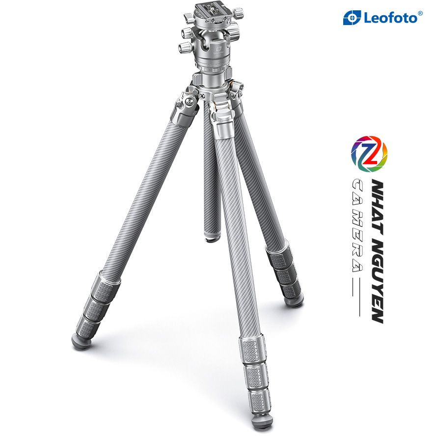 Chân tripod Leofoto LG-324C + đầu ball LH-40R ( Màu bạc)_Chính hãng