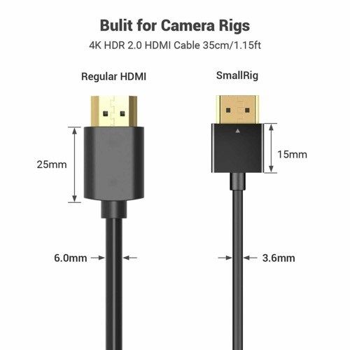 Cáp SmallRig Ultra Slim 4K HDMI Cable 55cm 2957_Chính hãng