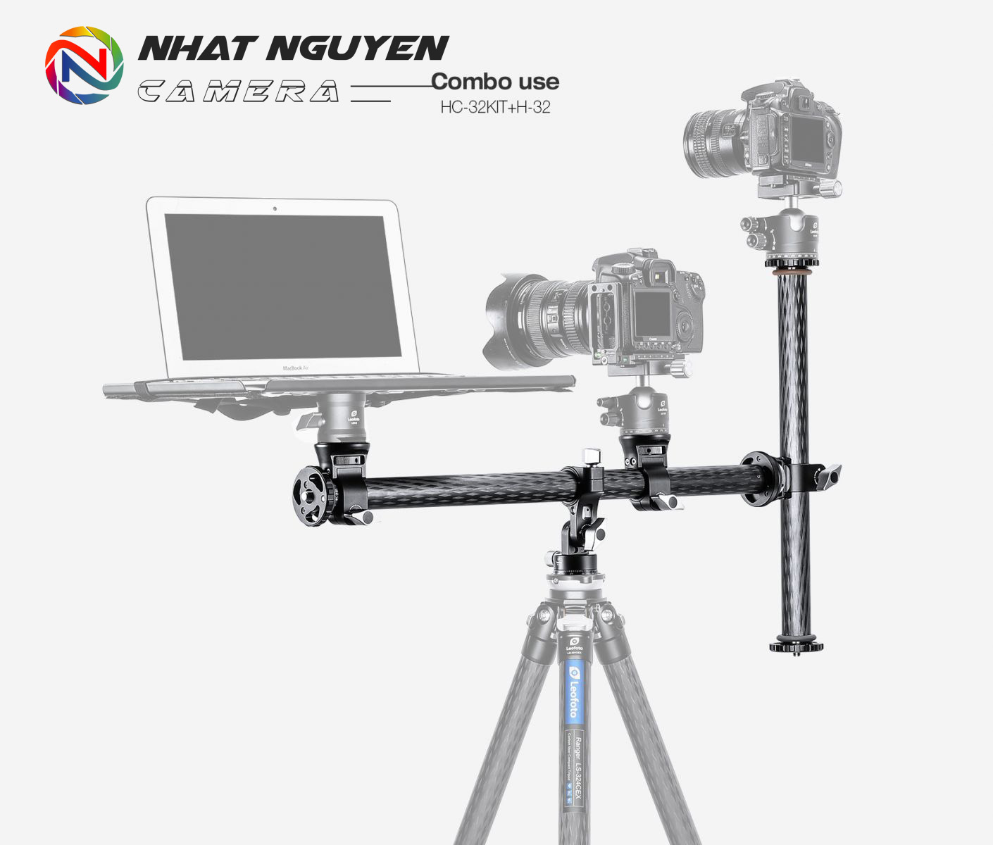 Trục ngang Leofoto HC-32 kit_Chính hãng