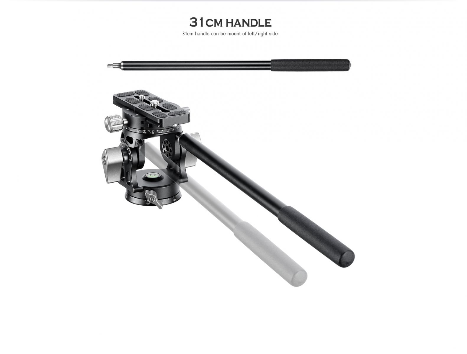 Đầu 2-Way Leofoto VH-30R có tay cầm_Chính hãng
