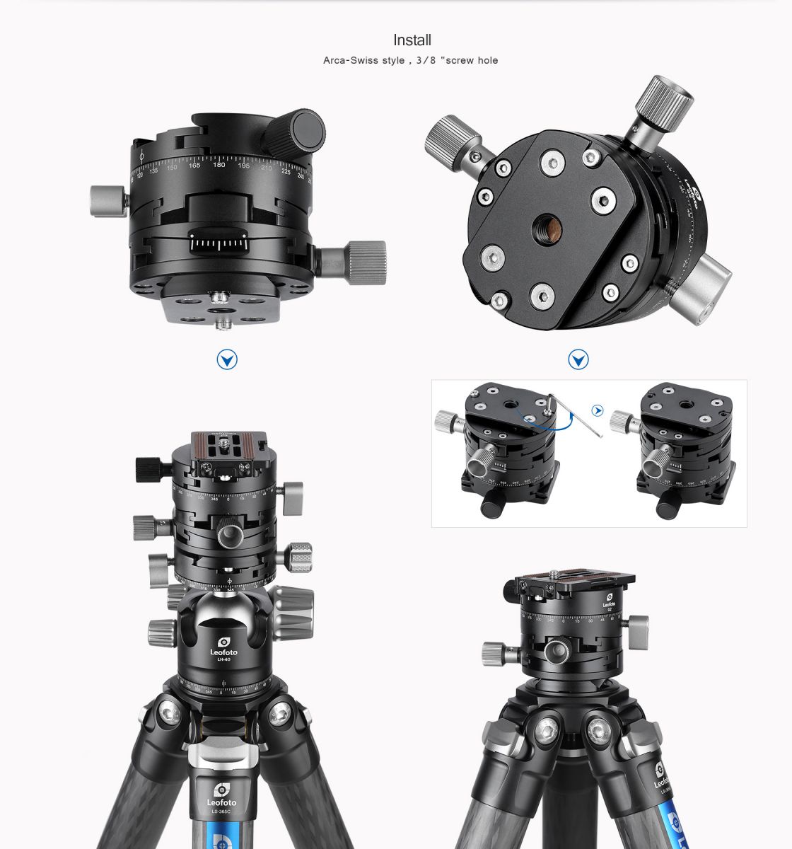 Gear head Leofoto G2 + NP-60_Chính hãng