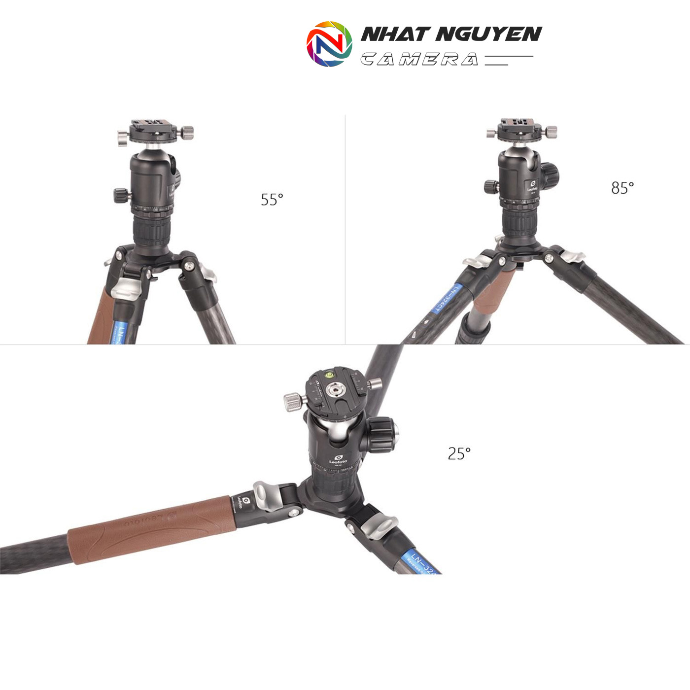 Chân tripod Leofoto LN-324CT + đầu ball NB-46_Chính hãng