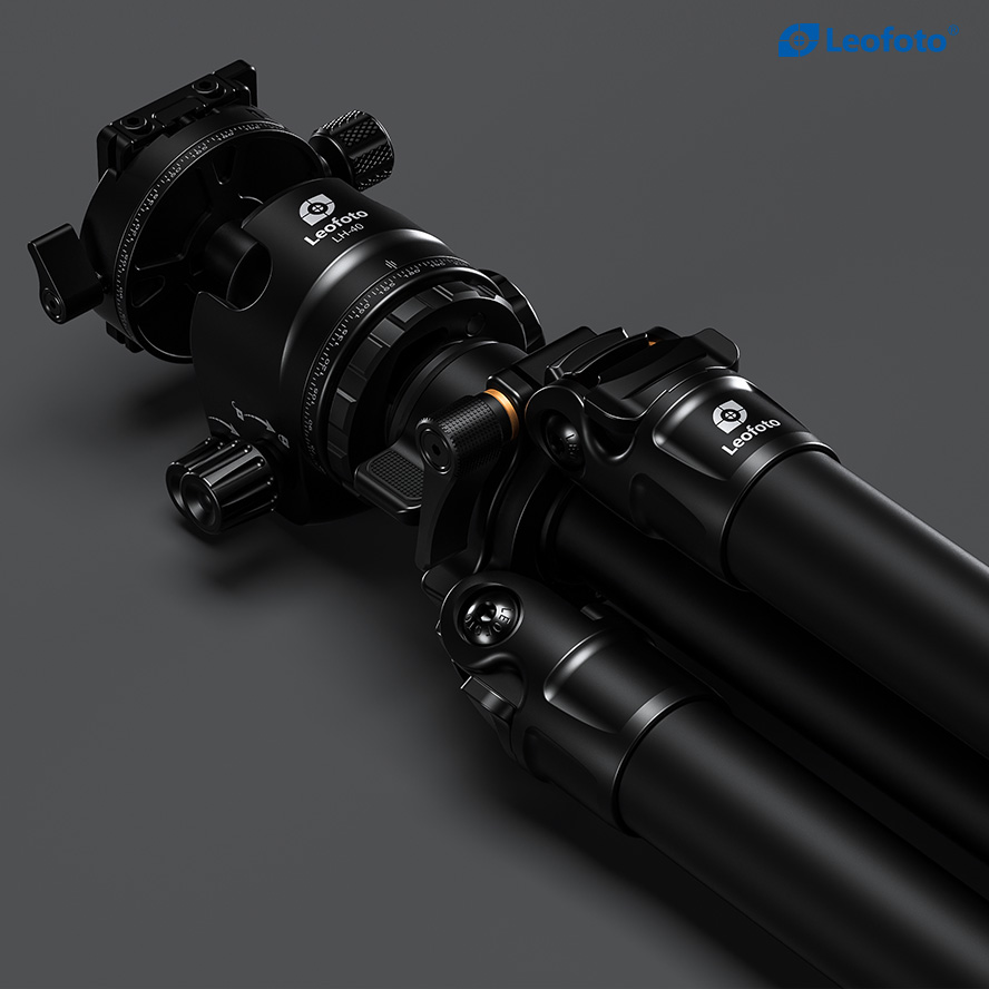 Chân tripod Leofoto LG-324C + đầu ball LH-40R ( Đen) _Chính hãng