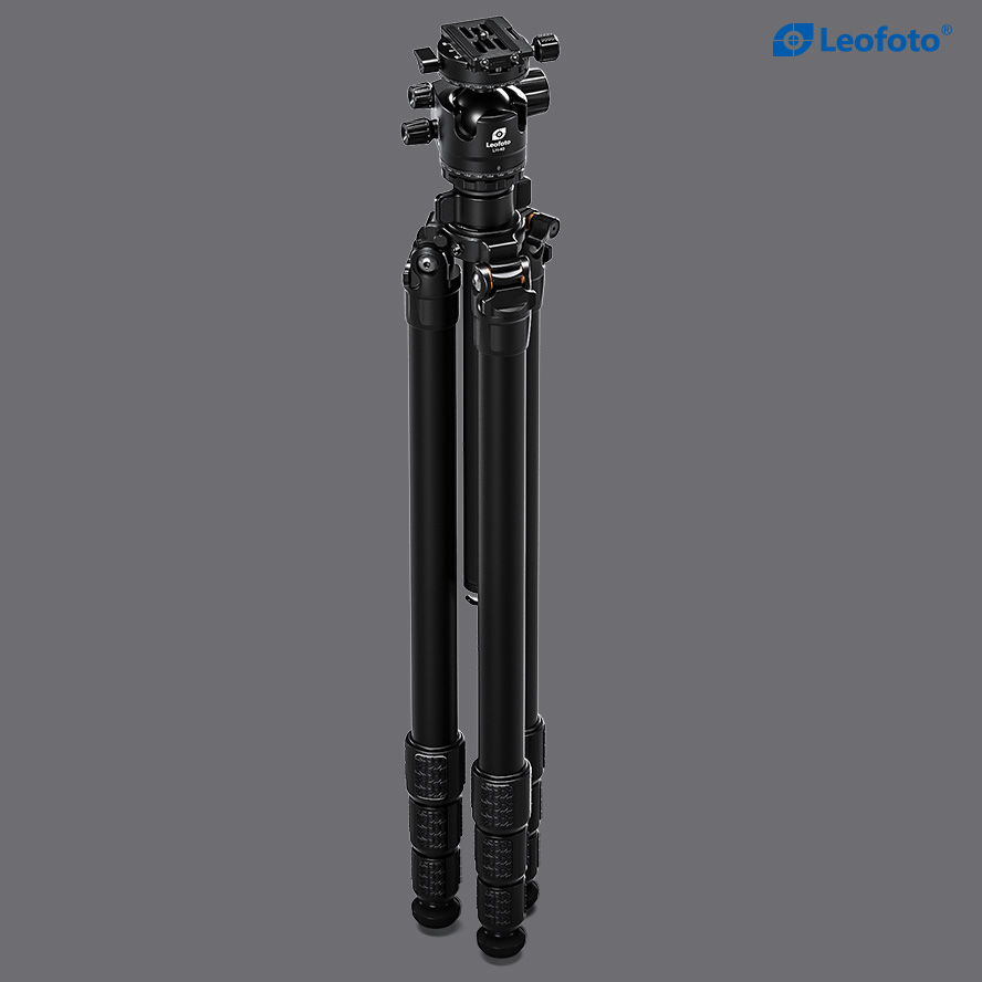 Chân tripod Leofoto LG-324C + đầu ball LH-40R ( Đen) _Chính hãng