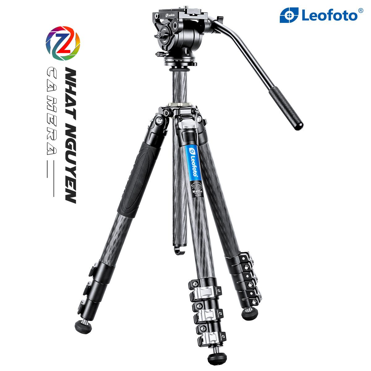 Chân tripod Leofoto LV-324C + đầu quay BV-10_Chính hãng