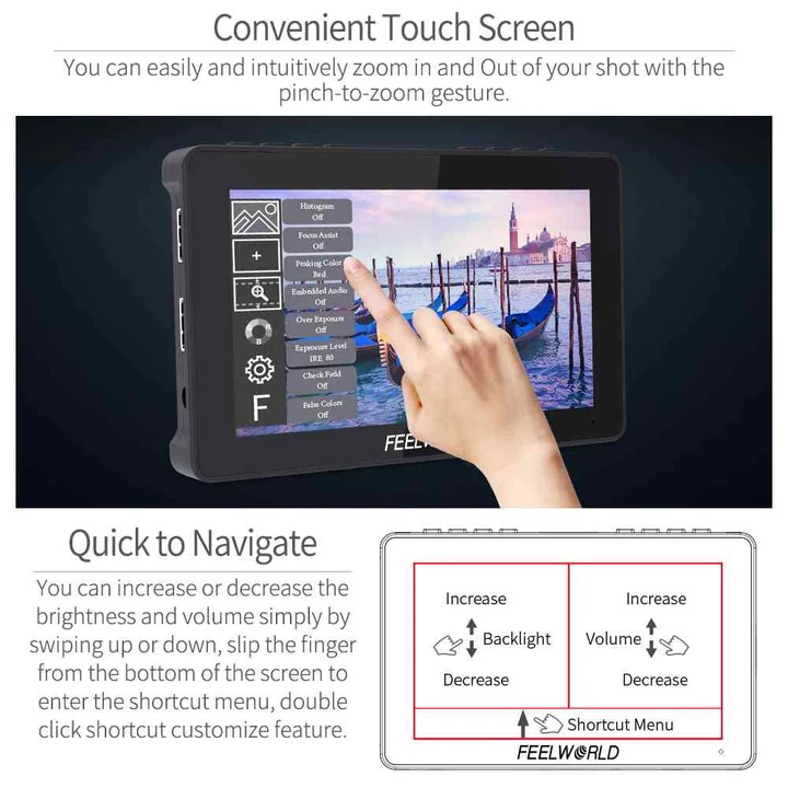 Màn hình FeelWorld F5 V2 5.5" 4K HDMI IPS Touchscreen Monitor - Chính hãng