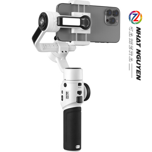 Gimbal chống rung Zhiyun SMOOTH 5S Pro Combo dành cho điện thoại - Màu Trắng - Bảo hành 12 tháng