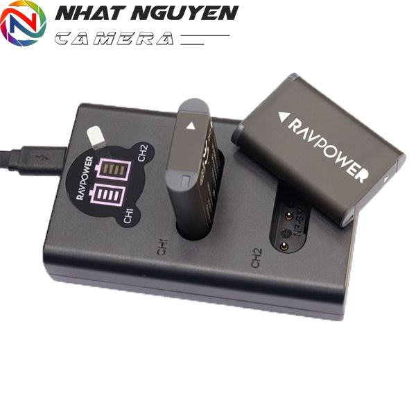 Bộ 2 Pin + Dock sạc đôi Sony NP-BX1 RAVPower - Pin Ravpower Sony BX1