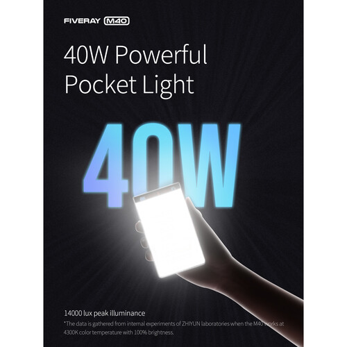 Zhiyun FIVERAY M40 Pocket LED Light - Bảo hành 12 tháng