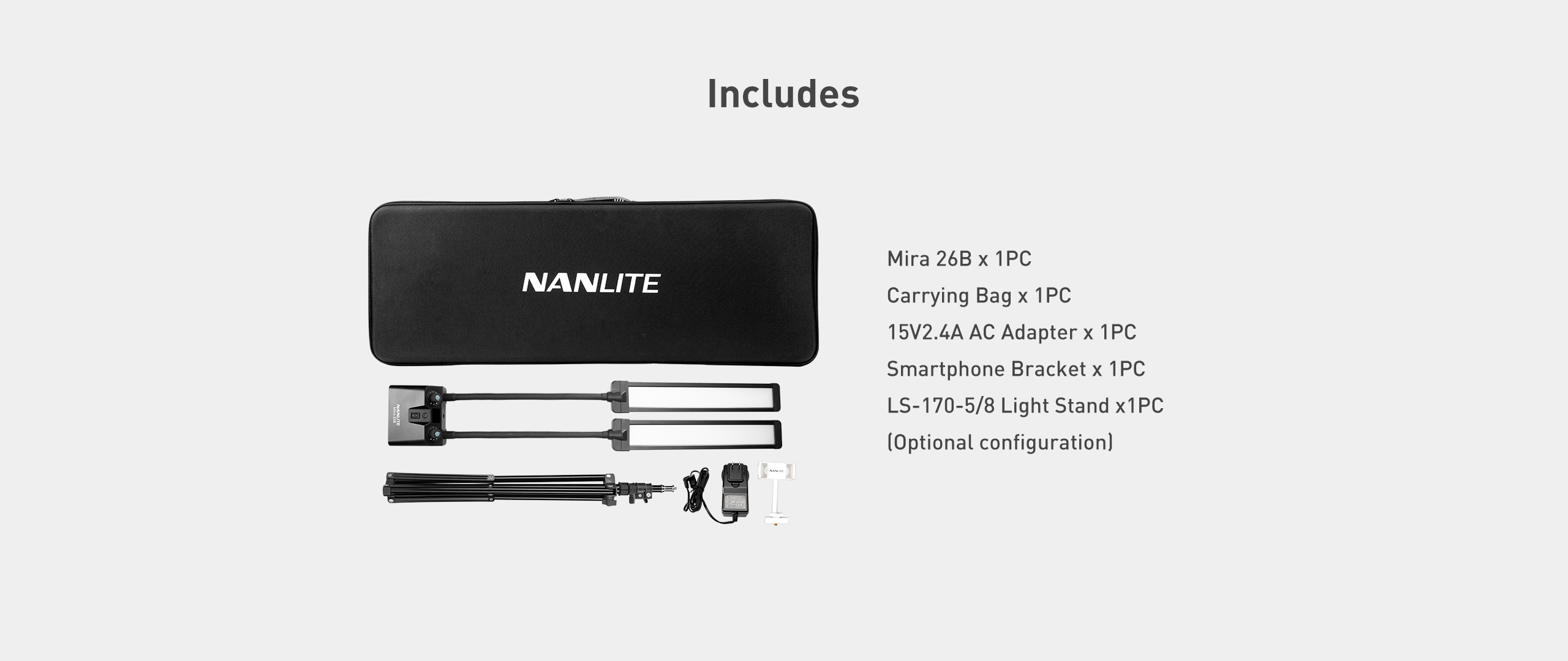 NANLITE Mira 26B Combo kèm ​​chân đế